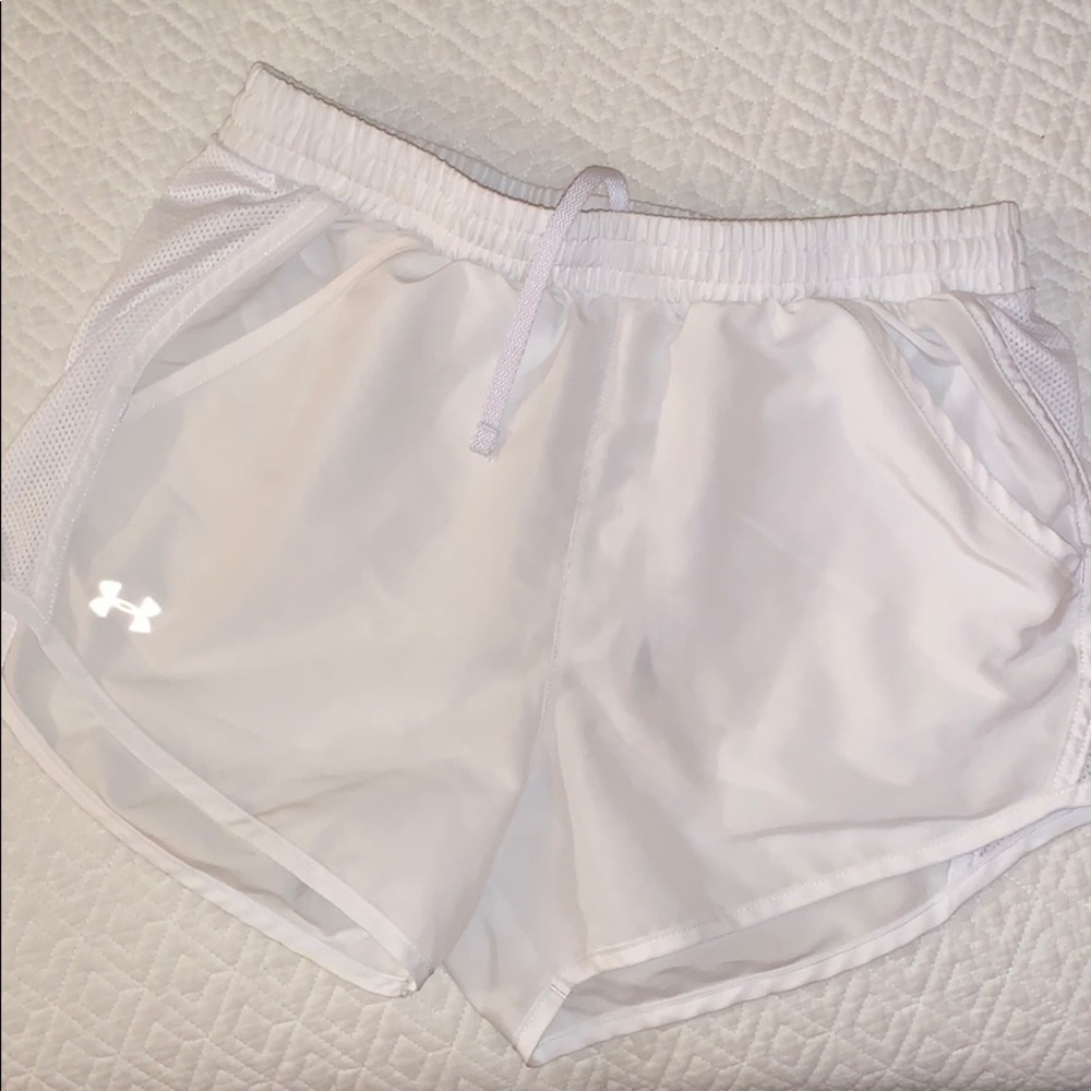 XS White Under Armour Running Shorts